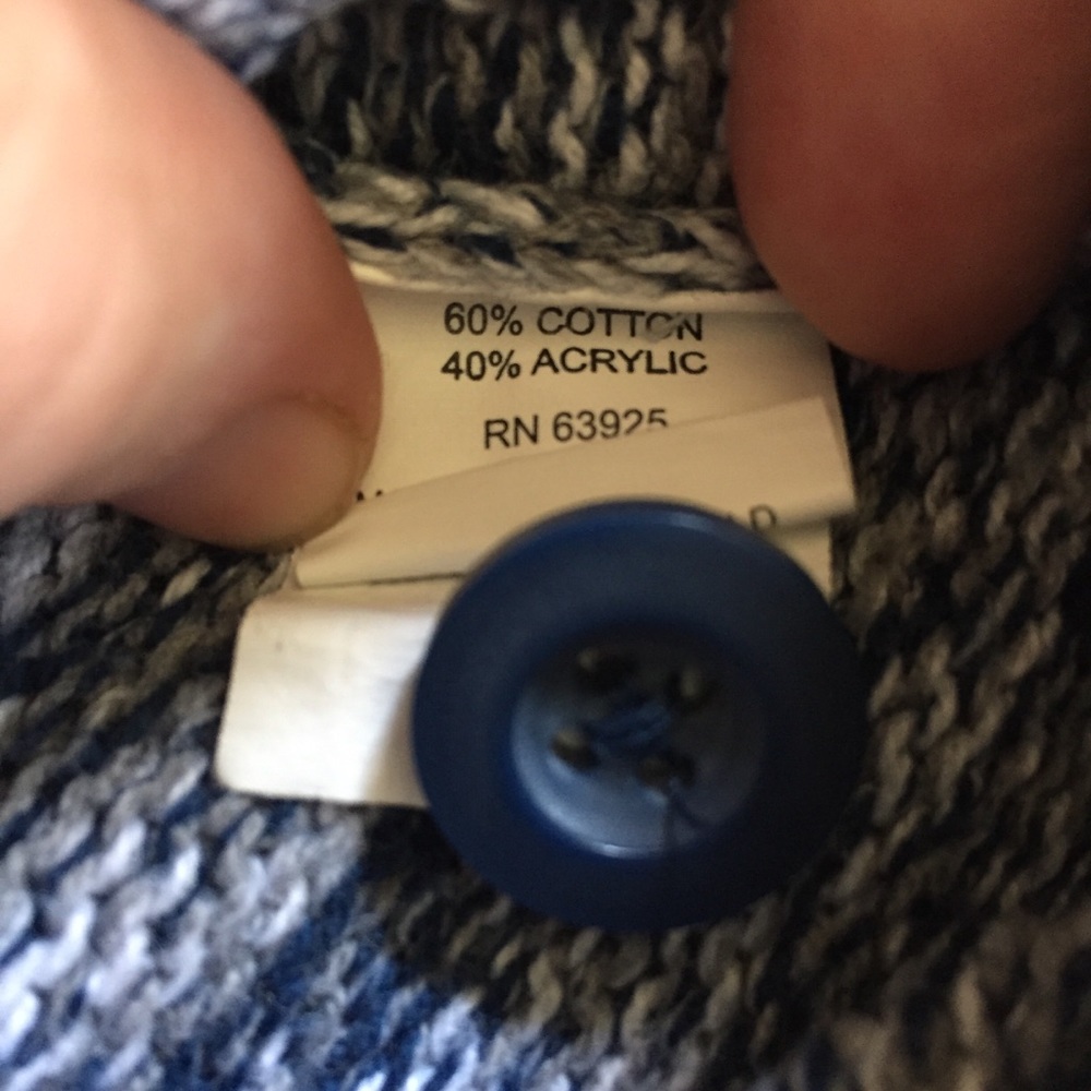 SOLD Retrofit • Trendy Blue Striped Knit Sweater - Picture 6 of 8